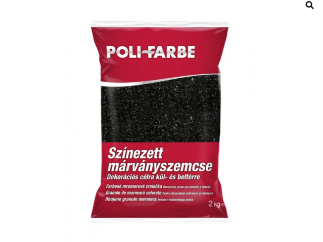 Polifarbe Pf fekete márványszemcse 1-1,5 mm 2kg (562)