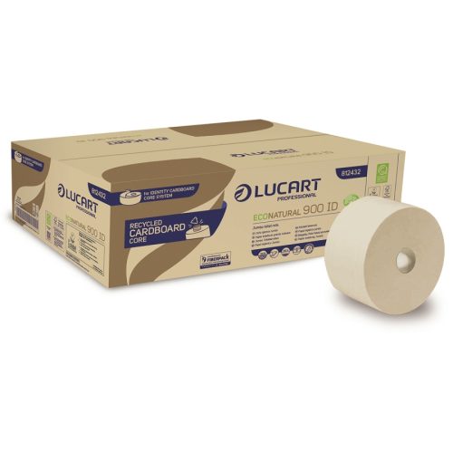 Lucart eco natural mini közületi toalettpapír 900 id 202m 2 rétegű 12 tekercs/zsugor