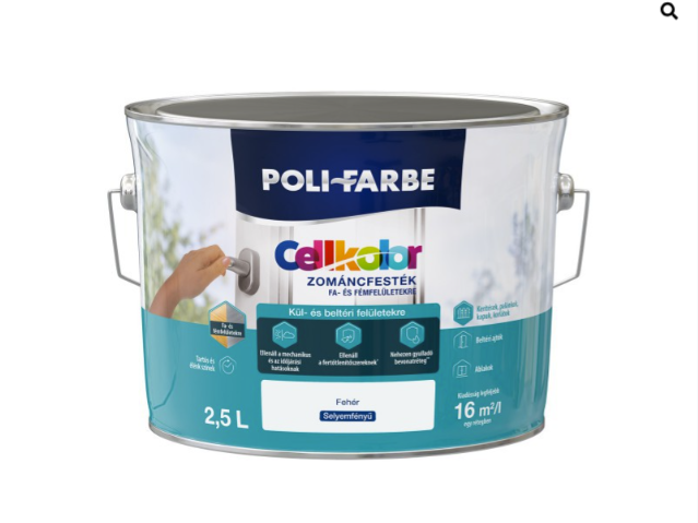 Polifaber Cellkolor sf. zománc fehér - 2023 2,5l