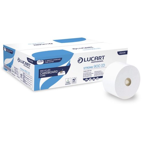 Lucart strong mini közületi toalettpapír 900 id 202m 2 rétegű 12 tekercs/zsugor