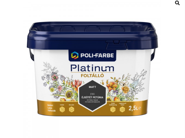 Polifarbe Platinum foltálló éjsötét petúnia e90 2,5l
