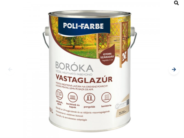 Polifaber Boróka lazúr színtelen 4,5l