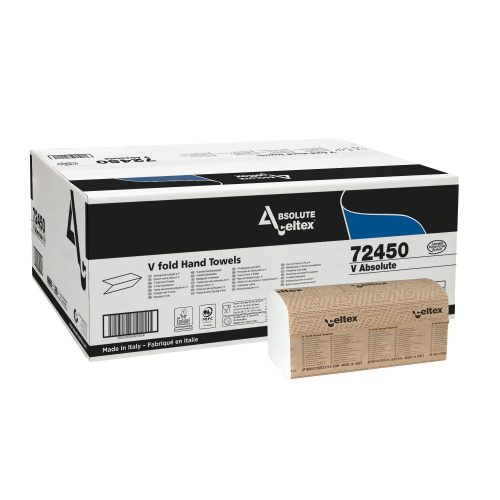 Celtex absolute v hajtogatott kéztörlő recy, 2 réteg, 21,5x21cm, 20x250lap/karton