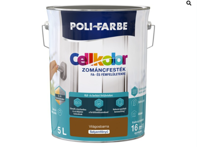 Polifaber Cellkolor sf. zománc világosbarna - 2023 5l