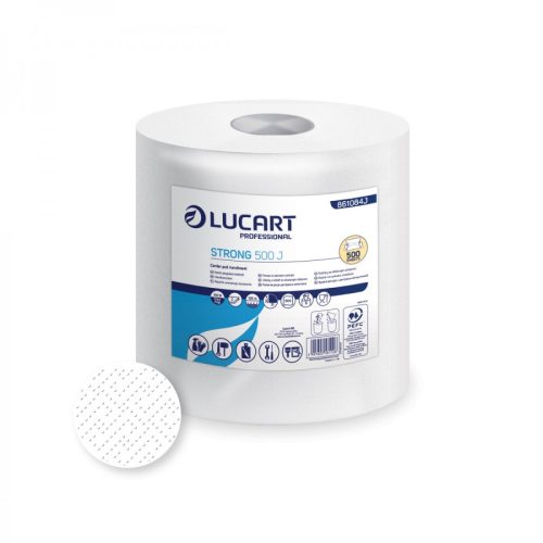 Lucart strong tekercses kéztörlő 500j 20 cm, 20,4x21cm/lap, 500 lap, 105m/tekercs, 6 tekercs/zsugor
