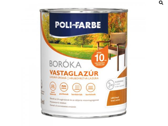 Polifaber Boróka vastaglazúr lb02 fenyő 0,75l