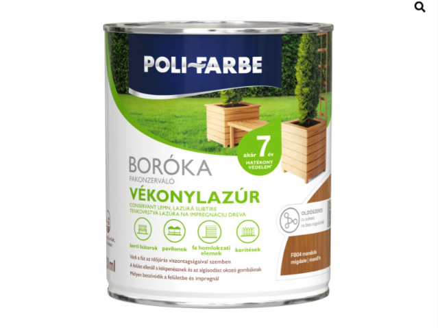Polifaber Boróka fakonzerváló vékonylazúr fb04 mandula 0,75l