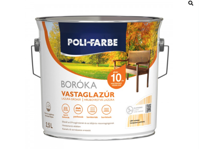 Polifaber Boróka vastaglazúr lb01 színtelen 2,5l