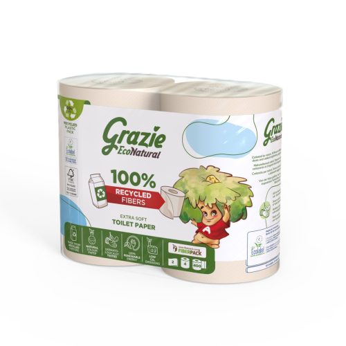 Lucart grazie natural háztartási toalettpapír 2réteg, 4 tekercses