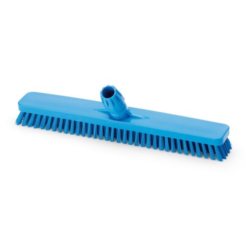 Igeax élelmiszeripari padlósúrolókefe széles kék, közepes sörtével 45cm 0,5mm