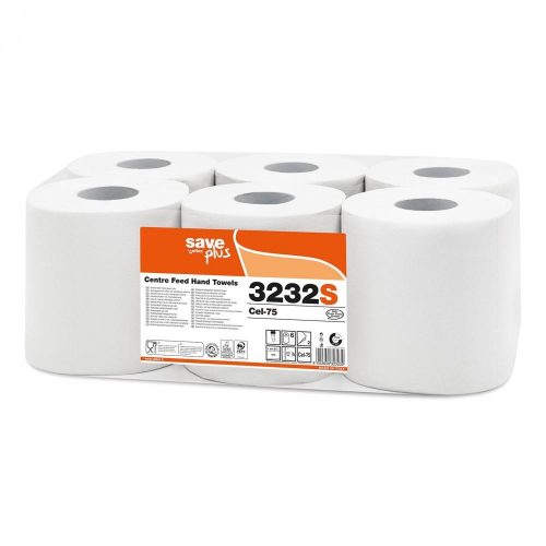 Celtex save plus tekercses kéztörlő, cell, 75% 2 réteg, 108m, 450 lap, 19x24cm, 6 tekercs/zsugor