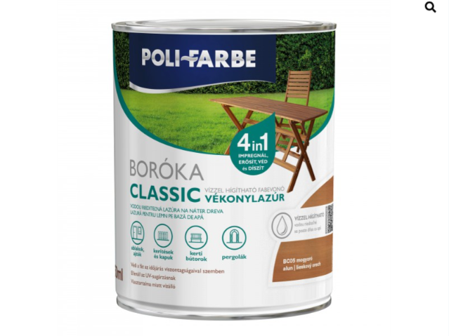 Polifaber Boróka classic vékonylazúr mogyoró 0,75l