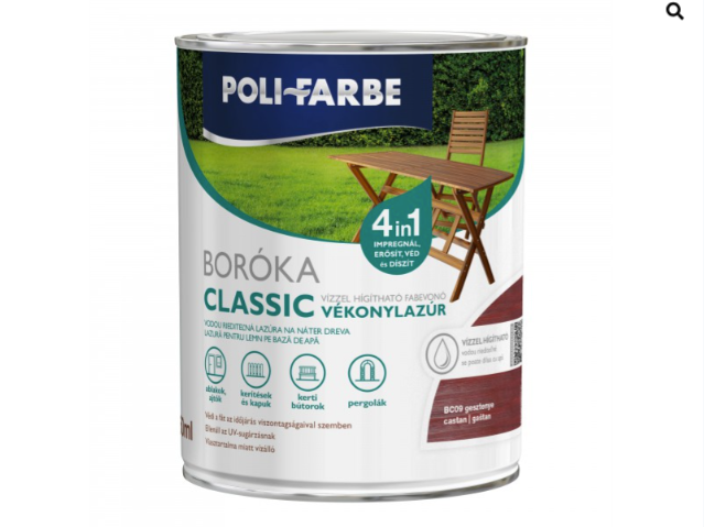 Polifaber Boróka classic vékonylazúr gesztenye 0,75l