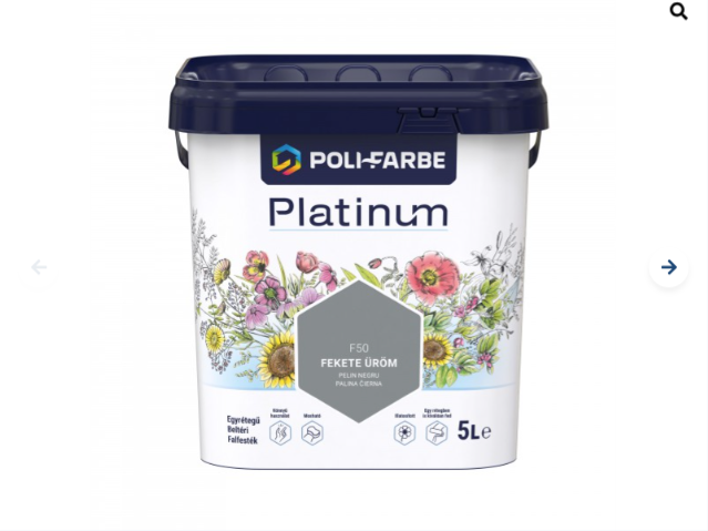 Polifarbe Platinum fekete üröm f50 5l