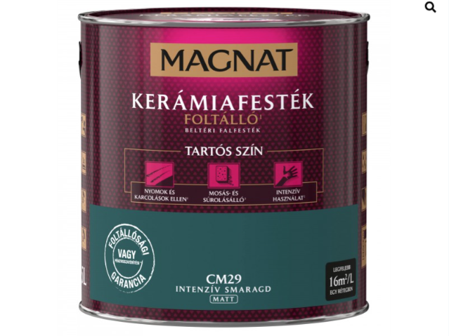 Polifarbe Magnat kerámiafesték intenzív smaragd cm29 2,5l