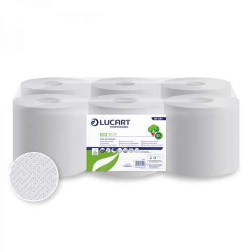 Lucart eco maxi kéztörlő recy ragasztott 19 cf 2 réteg 100m 6 tekercs/zsugor