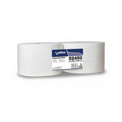 Celtex lux wiper törlő cellulóz 1500 ipari 2 réteg 510m, 1500 lap, 24x34cm, 2 tekercs/zsugor
