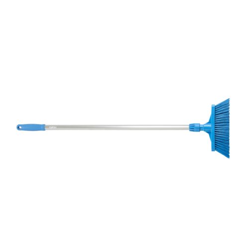 Igeax élelmiszeripari seprű, partvis, széles, nyéllel, kék, billenő szemetes lapáthoz 28cm 80cm