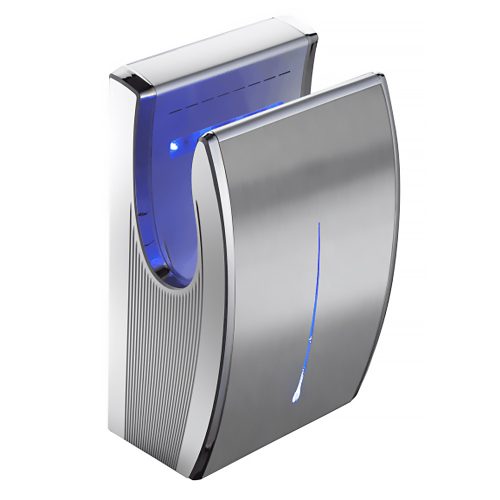 Kézszárító mini, légpengés, kézbedugós, rozsdamentes acél, matt alpha 1650w