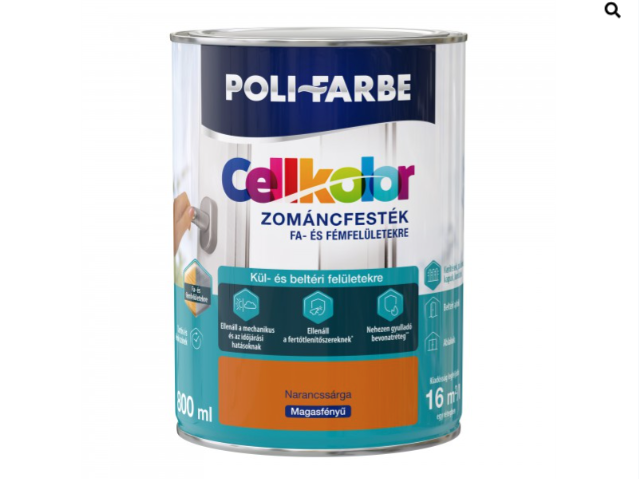 Polifarbe cellkolor mf. zománcfesték narancssárga 0,8l Új