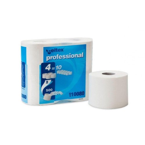 Celtex professional compact toalettpapír 2 réteg, 500 lap, 55m, 4 tekercses, 10csomag/zsák
