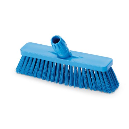 Igeax élelmiszeripari tolóseprű, partvis fej, puha sörtével, kék 30 cm, 0,3mm