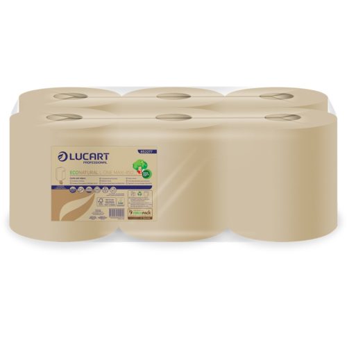 Lucart eco natural l-one tekercses kéztörlő 2 rétegű, 450lap, 158m, 6tekercs/zsugor