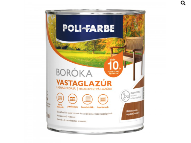 Polifaber Boróka vastaglazúr lb03 mandula 0,75l