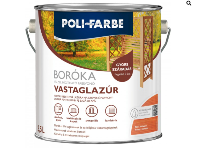 Polifaber Boróka lazúr mahagóni 2,5l
