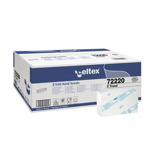 Celtex z trend hajtogatott kéztörlő cellulóz, lap lap) 2 réteg, 20,5x24cm, 25x150 (3750