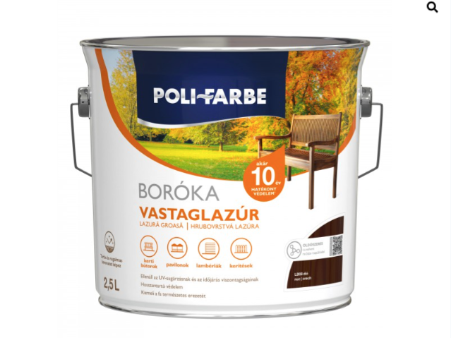 Polifaber Boróka vastaglazúr lb08 dió 2,5l