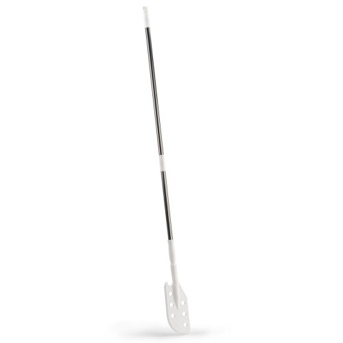 Igeax élelmiszeripari keverőlapát / kaparó perforált rozsdamentes acél, x fehér 130 mm 1700 mm
