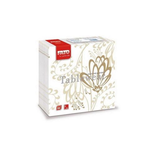 Fato airlaid szalvéta boulevard drapp virág dekor 40x40cm 50 lapos