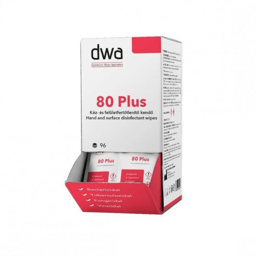 Dwa kéz- és felületfertőtlenítő kendő kínáló dobozban 80 plus 96 lap,