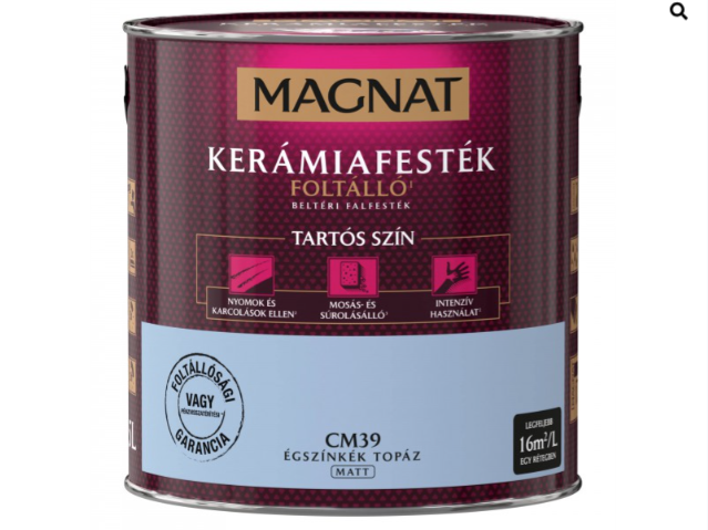 Polifarbe Magnat kerámiafesték égszínkék topáz cm39 2,5l