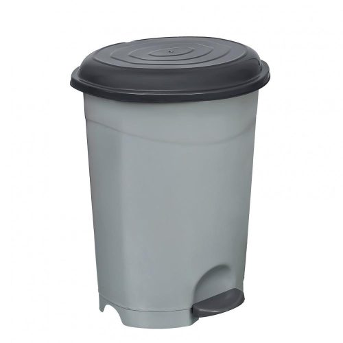 Planet pedálos szemetes kuka, műanyag, eco antracit, kivehető kosárral, 12l