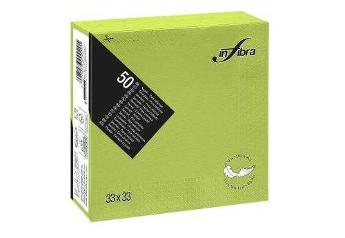 Infibra szalvéta almazöld 33x33cm 2 réteg 50 lap/csomag