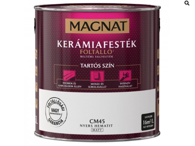 Polifarbe Magnat kerámiafesték nyers hematit cm45 2,5l