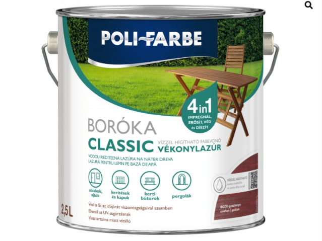 Polifaber Boróka classic vékonylazúr gesztenye 2,5l