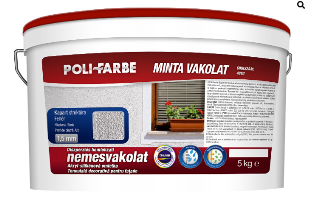 Polifarbe Minta vakolat fehér 1,5 mm 5 kg