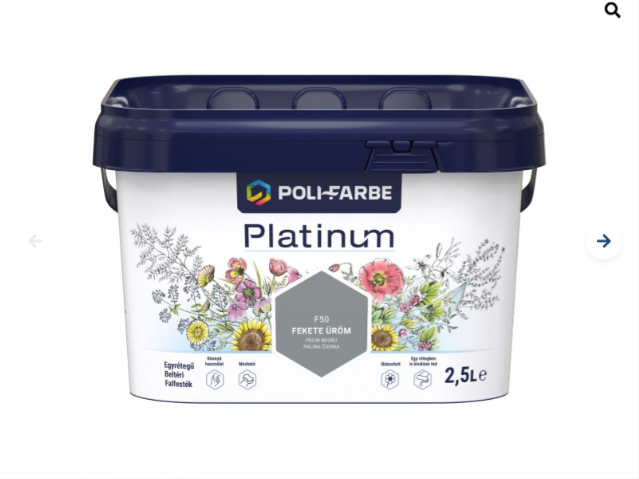 Polifarbe Platinum fekete üröm f50 2,5l