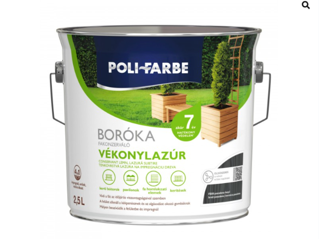 Polifaber Boróka fakonzerváló vékonylazúr fb06 pasadena fenyő 2,5l