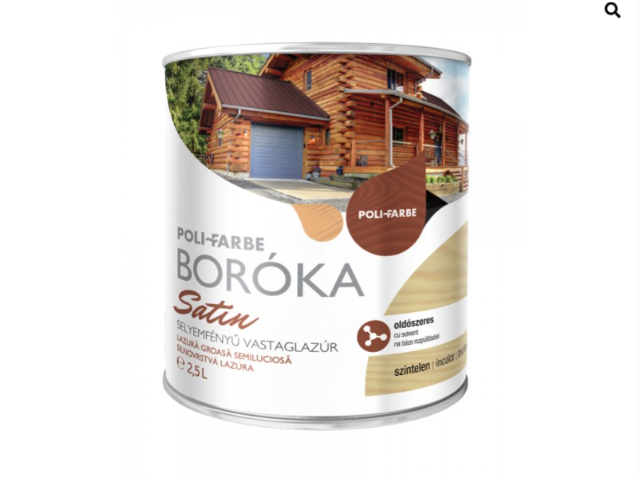 Polifaber Boróka satin lazúr színtelen 2,5l