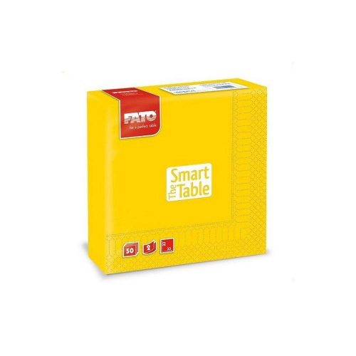 Fato szalvéta sárga 33x33cm 2 rétegű 50 lap/csomag