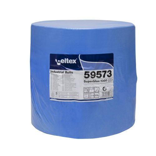 Celtex superblue törlő cellulóz, kék, 1000 ipari 3 rétegű, 360m, 1000 lap, 36x36cm, 1 tekercs/zsugor