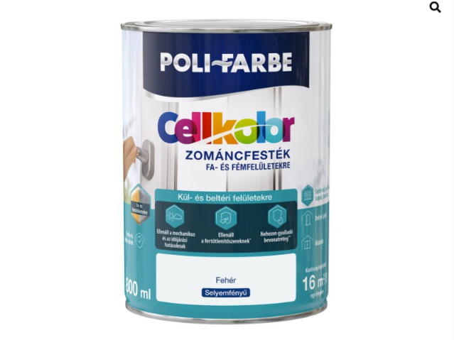 Polifaber Cellkolor sf. zománc fehér - 2023 0,8l