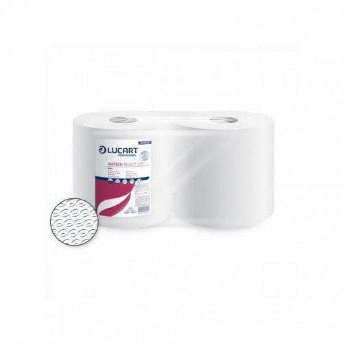 Lucart airtech power ipari törlőkendő, 1 rétegű 370 lap, 2 tekercs/zsugor