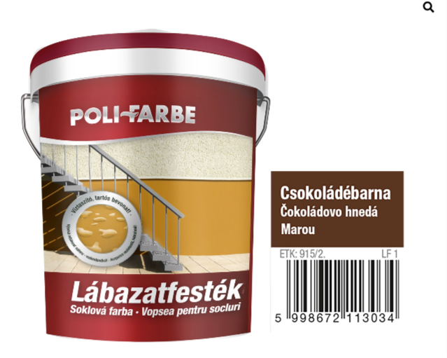 Polifarbe Pf lábazatfesték csokoládébarna 1l (2938)