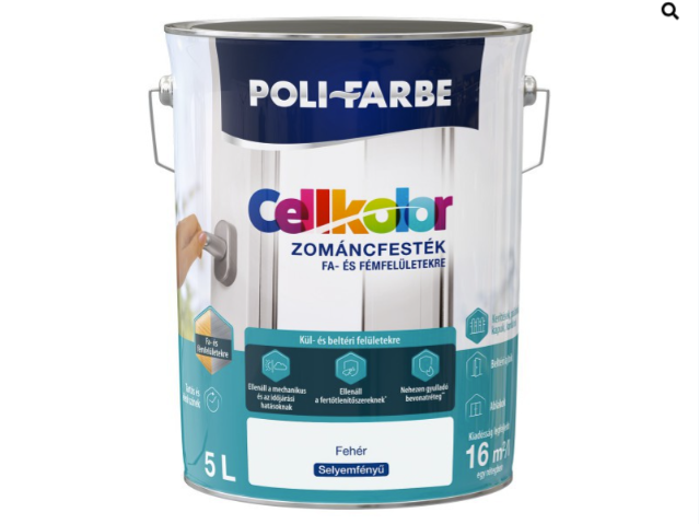 Polifaber Cellkolor sf. zománc fehér - 2023 5l