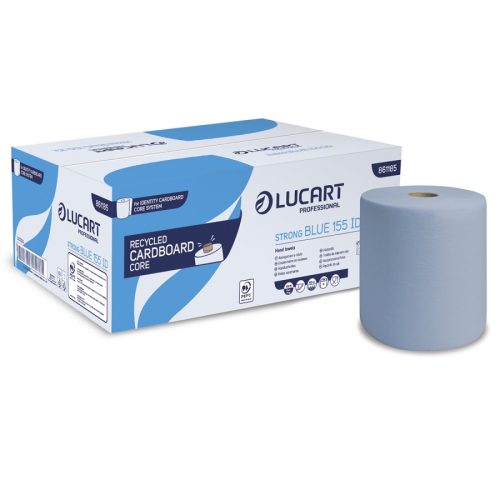 Lucart strong (cardboard core) tekercses kéztörlő - kék (karton - 155 id 2 rétegű, 155m 6 tek) 40 karton/raklap